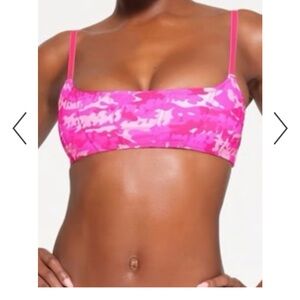 🩷SKIMS Pink Camo Corset Bikini Top🩷